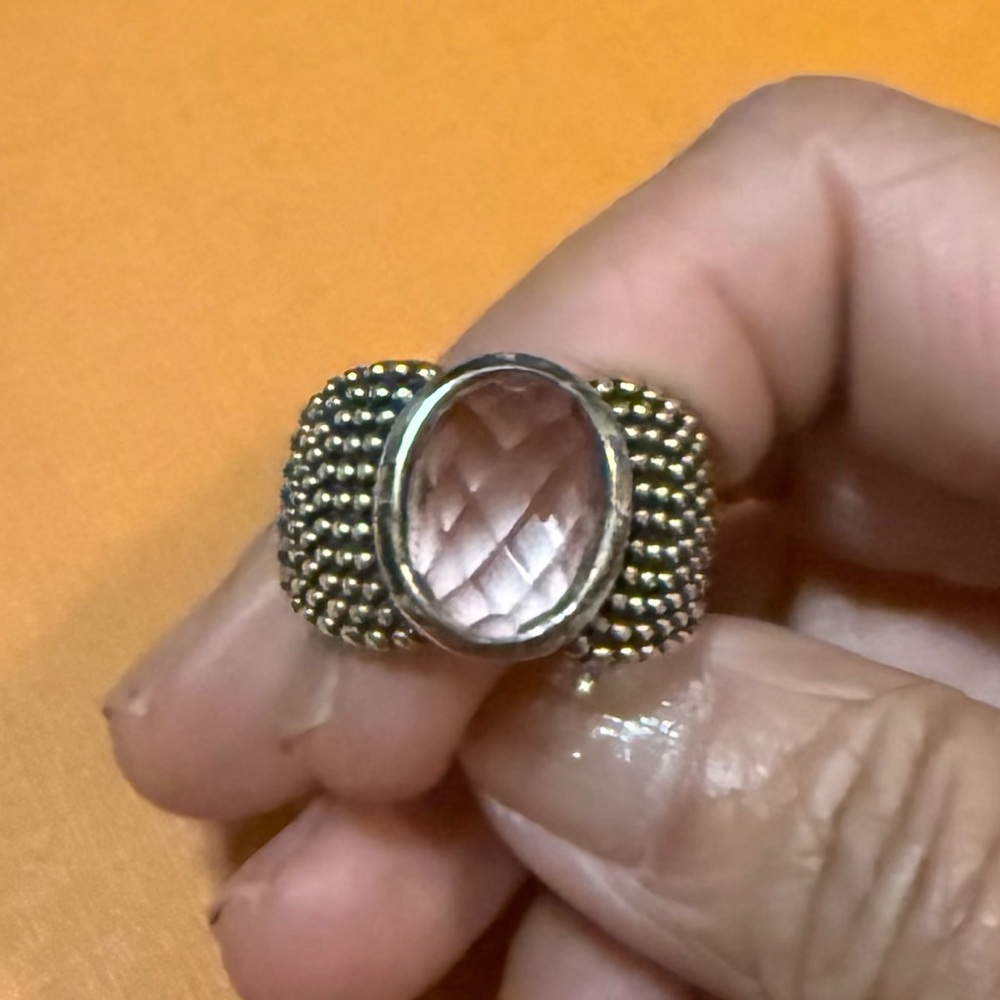 Michael Dawkins Silver Ring with White Quarts